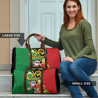 Vanuatu Christmas Travel Bag Funny Santa with Namele and Boar Tusk Tribal - Polynesian Pride