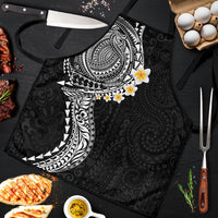 Hawaiian Tribal Tattoo and Plumeria Apron Polynesian Pattern Black Color LT03 Black - Polynesian Pride