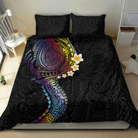 Hawaiian Tribal Tattoo and Plumeria Bedding Set Polynesian Pattern Rainbow LT03 - Polynesian Pride