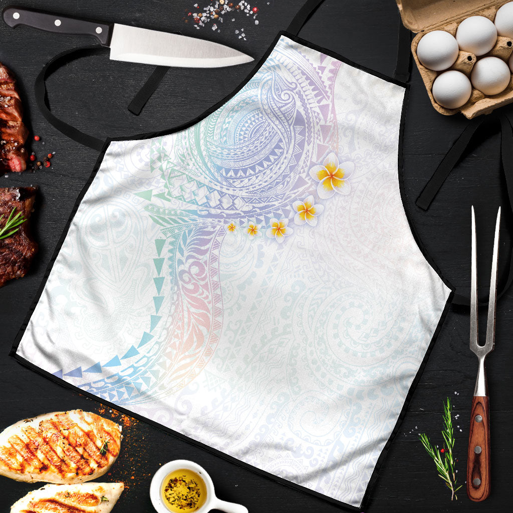 Hawaiian Tribal Tattoo and Plumeria Apron Polynesian Pattern Sweet LT03 White - Polynesian Pride