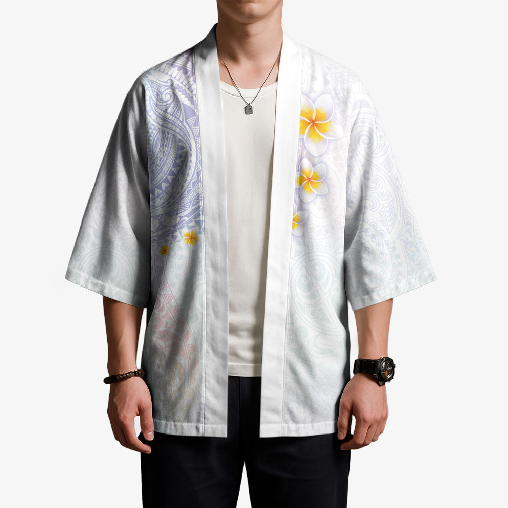 Hawaiian Tribal Tattoo and Plumeria Kimono Polynesian Pattern Sweet LT03 - Polynesian Pride