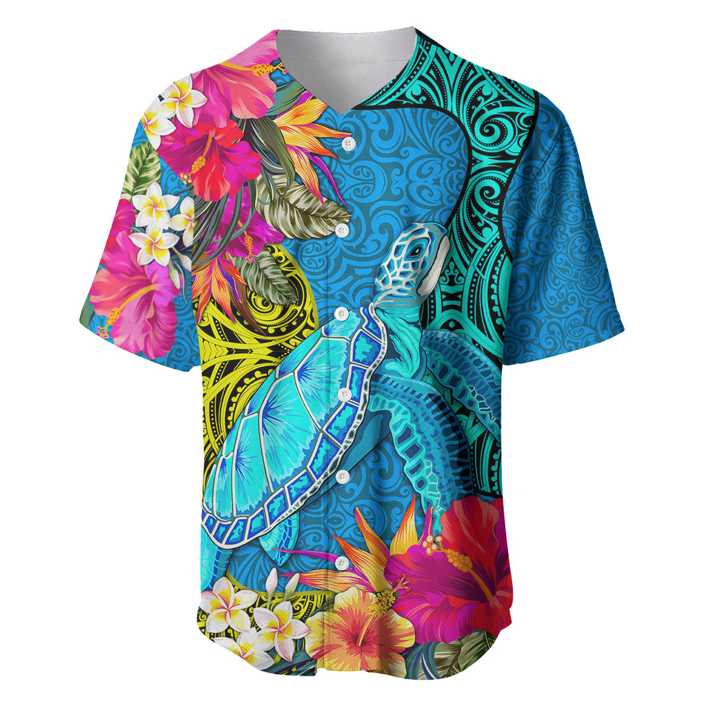 polynesian-baseball-jersey-the-turtle-jung-flower-with-maori-pattern-ethnic-style