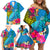 polynesian-family-matching-off-shoulder-short-dress-and-hawaiian-shirt-the-turtle-jung-flower-with-maori-pattern-ethnic-style