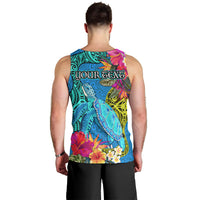 Custom Polynesian Men Tank Top The Turtle Jung Flower with Maori Pattern Ethnic Style LT03 - Polynesian Pride