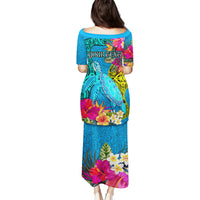 Custom Polynesian Puletasi The Turtle Jung Flower with Maori Pattern Ethnic Style LT03 - Polynesian Pride