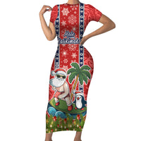 hawaii-christmas-family-matching-short-sleeve-bodycon-dress-and-hawaiian-shirt-the-santa-surfing-hawaii-xmas-style