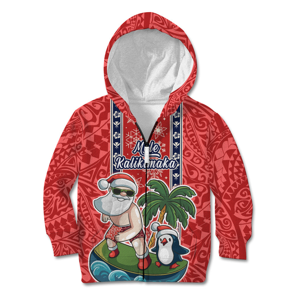 Hawaii Christmas Kid Hoodie The Santa Surfing Hawaii Xmas Style LT03 - Polynesian Pride