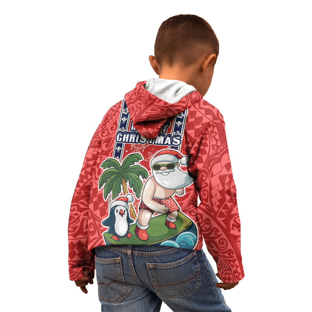 Hawaii Christmas Kid Hoodie The Santa Surfing Hawaii Xmas Style LT03 - Polynesian Pride