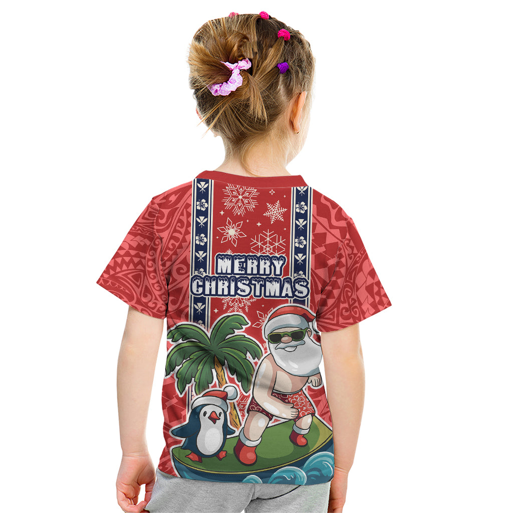 Hawaii Christmas Kid T Shirt The Santa Surfing Hawaii Xmas Style LT03 - Polynesian Pride