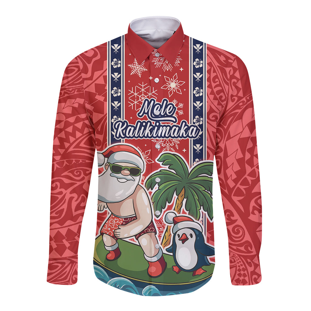 hawaii-christmas-long-sleeve-button-shirt-the-santa-surfing-hawaii-xmas-style