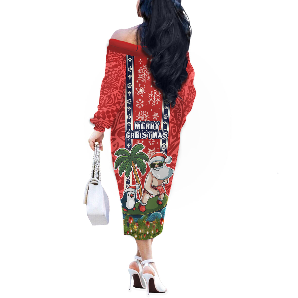 hawaii-christmas-off-the-shoulder-long-sleeve-dress-the-santa-surfing-hawaii-xmas-style