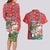 Custom Hawaii Christmas Couples Matching Long Sleeve Bodycon Dress and Hawaiian Shirt The Santa Surfing Hawaii Xmas Style LT03 - Polynesian Pride