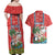 Custom Hawaii Christmas Couples Matching Off Shoulder Maxi Dress and Hawaiian Shirt The Santa Surfing Hawaii Xmas Style LT03 - Polynesian Pride