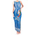 Hawaii Mele Kalikimaka Tank Maxi Dress Santa Riding The DolPhin Mix Kakau Pattern Blue Style LT03 Women Blue - Polynesian Pride