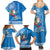 Custom Hawaii Mele Kalikimaka Family Matching Summer Maxi Dress and Hawaiian Shirt Santa Riding The DolPhin Mix Kakau Pattern Blue Style LT03 - Polynesian Pride