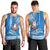 Custom Hawaii Mele Kalikimaka Men Tank Top Santa Riding The DolPhin Mix Kakau Pattern Blue Style LT03 - Polynesian Pride