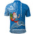 Custom Hawaii Mele Kalikimaka Polo Shirt Santa Riding The DolPhin Mix Kakau Pattern Blue Style LT03 - Polynesian Pride