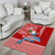 Hawaii Mele Kalikimaka Area Rug Santa Riding The DolPhin Mix Kakau Pattern Red Style LT03 - Polynesian Pride