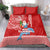 Hawaii Mele Kalikimaka Bedding Set Santa Riding The DolPhin Mix Kakau Pattern Red Style LT03 - Polynesian Pride