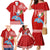 Hawaii Mele Kalikimaka Family Matching Mermaid Dress and Hawaiian Shirt Santa Riding The DolPhin Mix Kakau Pattern Red Style LT03 - Polynesian Pride