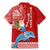 Hawaii Mele Kalikimaka Family Matching Mermaid Dress and Hawaiian Shirt Santa Riding The DolPhin Mix Kakau Pattern Red Style LT03 - Polynesian Pride