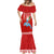 Hawaii Mele Kalikimaka Mermaid Dress Santa Riding The DolPhin Mix Kakau Pattern Red Style LT03 - Polynesian Pride