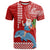 Hawaii Mele Kalikimaka T Shirt Santa Riding The DolPhin Mix Kakau Pattern Red Style LT03 Red - Polynesian Pride