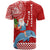 Hawaii Mele Kalikimaka T Shirt Santa Riding The DolPhin Mix Kakau Pattern Red Style LT03 - Polynesian Pride