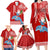 Custom Hawaii Mele Kalikimaka Family Matching Long Sleeve Bodycon Dress and Hawaiian Shirt Santa Riding The DolPhin Mix Kakau Pattern Red Style LT03 - Polynesian Pride