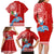 Custom Hawaii Mele Kalikimaka Family Matching Long Sleeve Bodycon Dress and Hawaiian Shirt Santa Riding The DolPhin Mix Kakau Pattern Red Style LT03 - Polynesian Pride