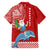 Custom Hawaii Mele Kalikimaka Family Matching Long Sleeve Bodycon Dress and Hawaiian Shirt Santa Riding The DolPhin Mix Kakau Pattern Red Style LT03 - Polynesian Pride