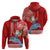 Custom Hawaii Mele Kalikimaka Hoodie Santa Riding The DolPhin Mix Kakau Pattern Red Style LT03 - Polynesian Pride