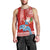 Custom Hawaii Mele Kalikimaka Men Tank Top Santa Riding The DolPhin Mix Kakau Pattern Red Style LT03 - Polynesian Pride