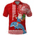 Custom Hawaii Mele Kalikimaka Polo Shirt Santa Riding The DolPhin Mix Kakau Pattern Red Style LT03 Red - Polynesian Pride