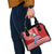 Custom Hawaii Mele Kalikimaka Shoulder Handbag Santa Riding The DolPhin Mix Kakau Pattern Red Style LT03 - Polynesian Pride