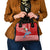 Custom Hawaii Mele Kalikimaka Shoulder Handbag Santa Riding The DolPhin Mix Kakau Pattern Red Style LT03 - Polynesian Pride