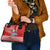 Custom Hawaii Mele Kalikimaka Shoulder Handbag Santa Riding The DolPhin Mix Kakau Pattern Red Style LT03 - Polynesian Pride