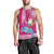 Hawaii Mele Kalikimaka Men Tank Top Santa Riding The DolPhin Mix Kakau Pattern Pink Style LT03 - Polynesian Pride