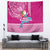 Hawaii Mele Kalikimaka Tapestry Santa Riding The DolPhin Mix Kakau Pattern Pink Style LT03 - Polynesian Pride