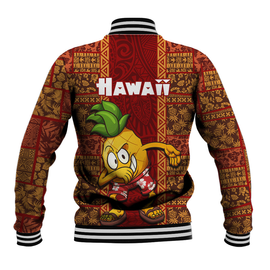 Hawaii Baseball Jacket Aloha Funny Pineapple Mix Kakau Hawaiian Tribal LT03 - Polynesian Pride