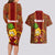 Hawaii Couples Matching Long Sleeve Bodycon Dress and Hawaiian Shirt Aloha Funny Pineapple Mix Kakau Hawaiian Tribal LT03 - Polynesian Pride