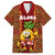 Hawaii Family Matching Off Shoulder Short Dress and Hawaiian Shirt Aloha Funny Pineapple Mix Kakau Hawaiian Tribal LT03 Dad's Shirt - Short Sleeve Red - Polynesian Pride