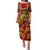 Hawaii Puletasi Aloha Funny Pineapple Mix Kakau Hawaiian Tribal LT03 Long Dress Red - Polynesian Pride