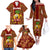 Custom Hawaii Family Matching Off Shoulder Long Sleeve Dress and Hawaiian Shirt Aloha Funny Pineapple Mix Kakau Hawaiian Tribal LT03 - Polynesian Pride