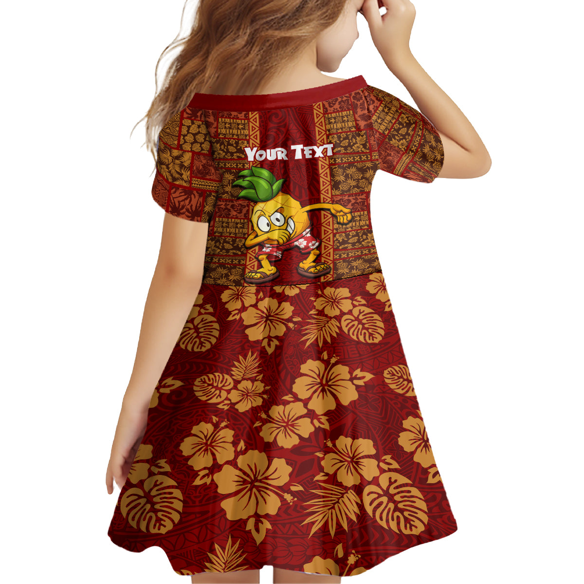 Custom Hawaii Family Matching Off Shoulder Short Dress and Hawaiian Shirt Aloha Funny Pineapple Mix Kakau Hawaiian Tribal LT03 - Polynesian Pride