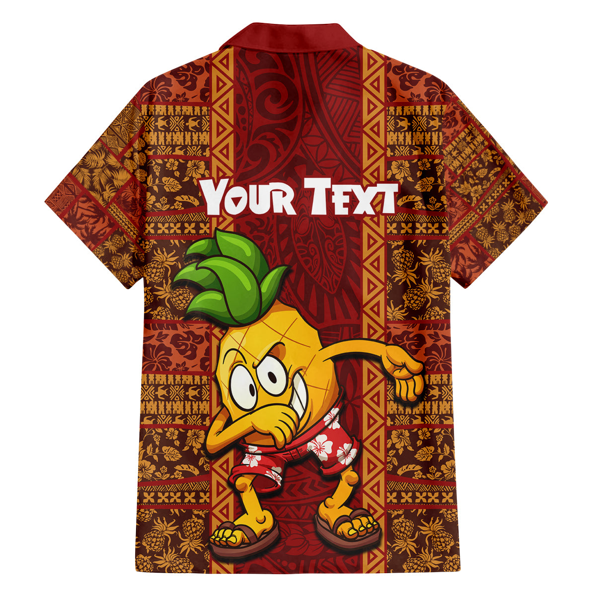 Custom Hawaii Family Matching Tank Maxi Dress and Hawaiian Shirt Aloha Funny Pineapple Mix Kakau Hawaiian Tribal LT03 - Polynesian Pride