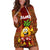 Custom Hawaii Hoodie Dress Aloha Funny Pineapple Mix Kakau Hawaiian Tribal LT03 Red - Polynesian Pride