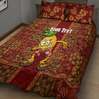 Custom Hawaii Quilt Bed Set Aloha Funny Pineapple Mix Kakau Hawaiian Tribal LT03 - Polynesian Pride