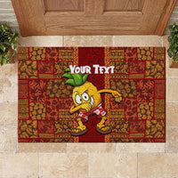 Custom Hawaii Rubber Doormat Aloha Funny Pineapple Mix Kakau Hawaiian Tribal LT03 - Polynesian Pride