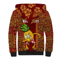 Custom Hawaii Sherpa Hoodie Aloha Funny Pineapple Mix Kakau Hawaiian Tribal LT03 - Polynesian Pride